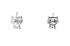 Earrings - kittens with crystal noses A5017