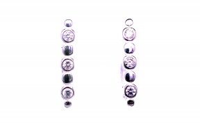 Earrings with zircon