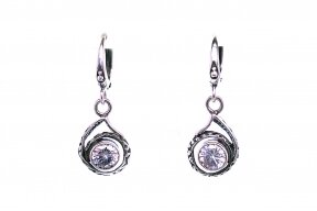 Earrings with zircon A3549