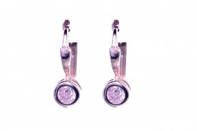 Earrings with zircon A7022