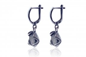 Earrings with hematit A3503570770