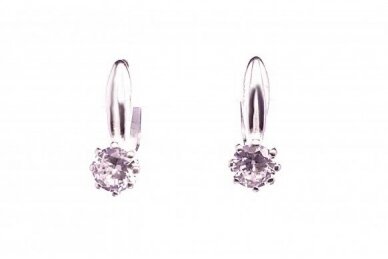 Earrings with zircon A7016