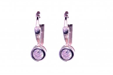 Earrings with zircon A7022