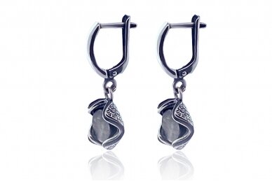 Earrings with hematit A3503570770