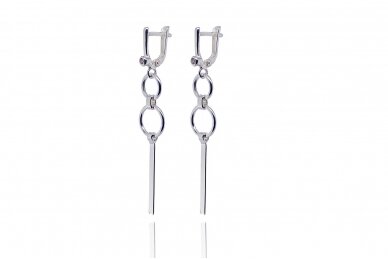 Long earrings with zirconia A403250390